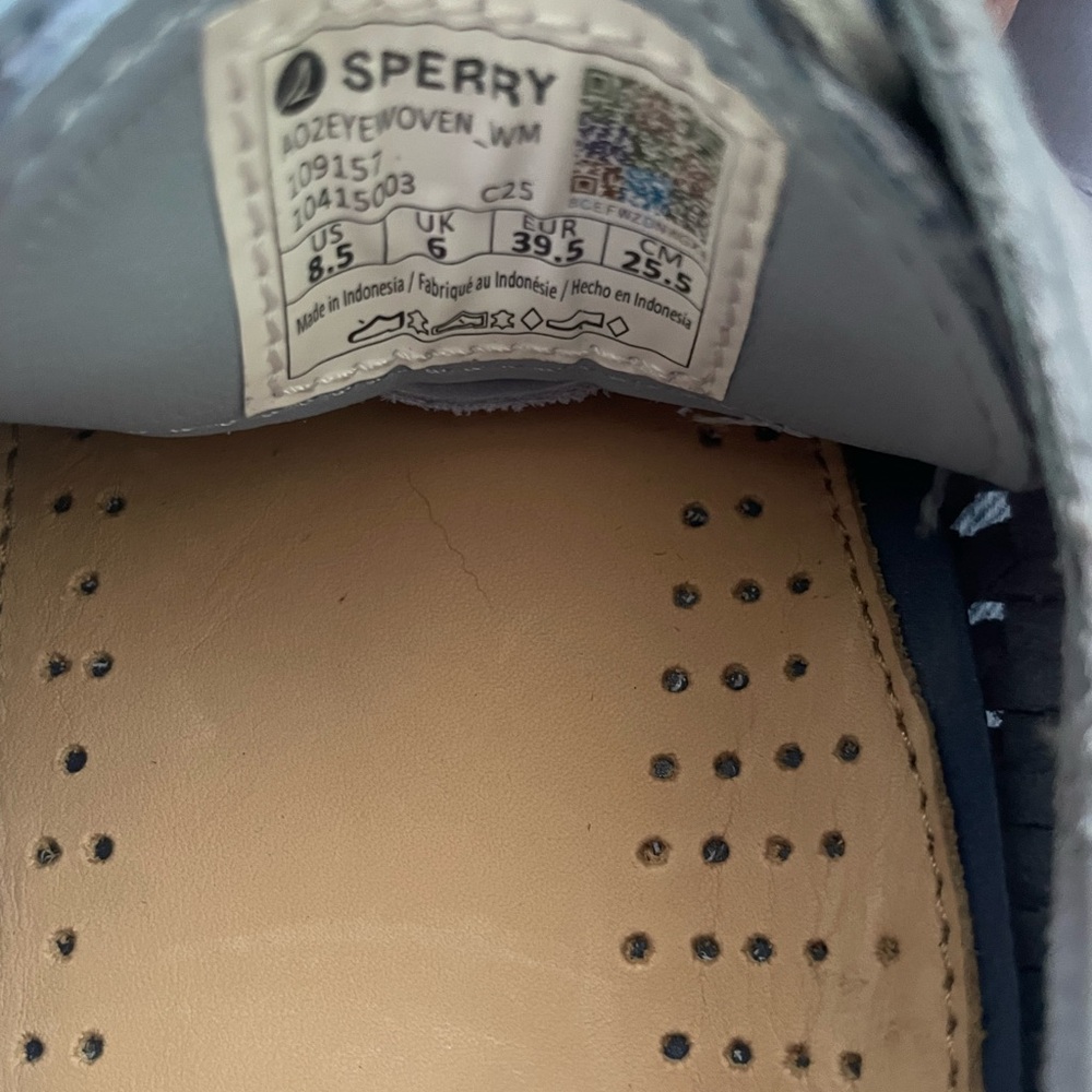 Sperry Women's Light Blue Woven Boat Shoe size 8.5 - Picture 6 of 6